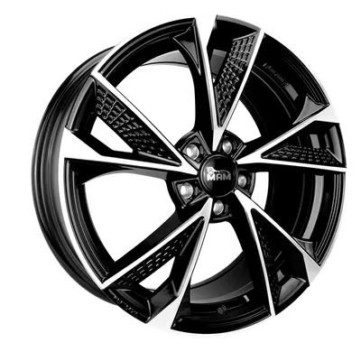 Felgi MAM rs6 5x112 8.5x19 et45 black front polish