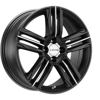 Felgi RONAL r57 4x108 7x17 et25 matt black front diamond cut
