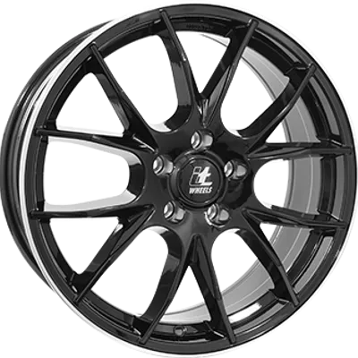 Felgi it wheels kira 5x108 6.5x16 et50 gloss black polished lip