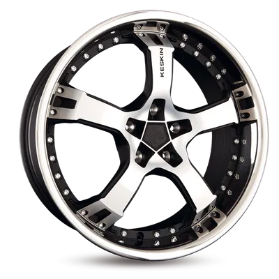 Felgi KESKIN kt10 5x120 8.5x19 et20 matt black front polish steel lip