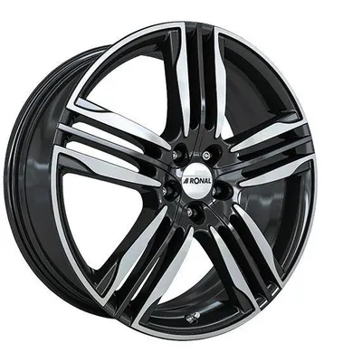 Felgi RONAL r58 5x120 8x20 et38 black front diamond cut
