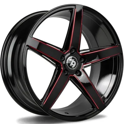 Felgi SEVENTY9 sv-n 5x120 8x18 et30 black glossy milled red