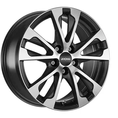 Felgi RONAL r61 5x112 7.5x17 et52 jetblack matt front diamond cut