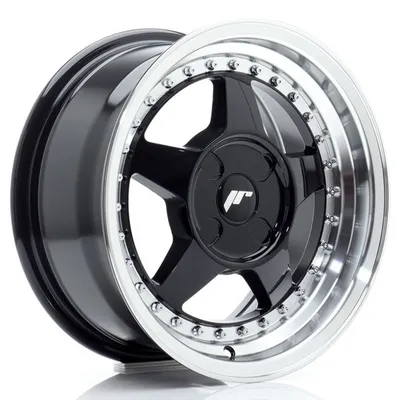 Felgi JAPAN RACING jr6 15x7 et20-35 4h blank gloss black w/machined lip