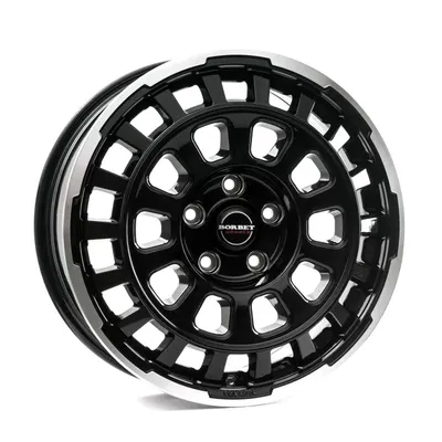 Felgi BORBET cw7 5x118 7.5x18 et53 black rim polished glossy