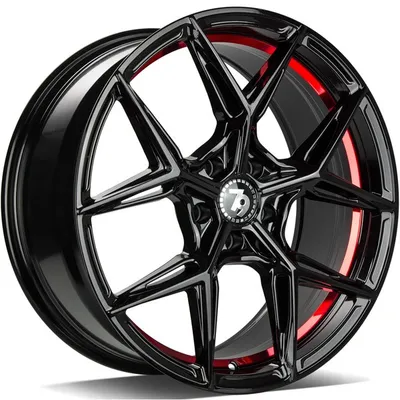 Felgi SEVENTY9 scf-b 5x120 9.5x19 et35 black glossy red inner lip