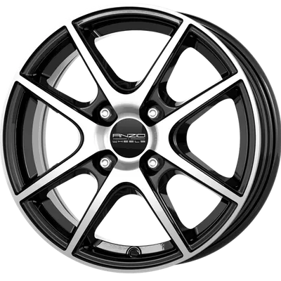 Felgi ANZIO split 4x98 5.5x14 et35 diamond black front polished