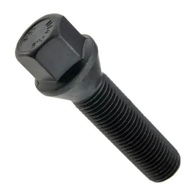Czarna śruba do felg m14x1.50 45 mm - klucz 17. stożek
