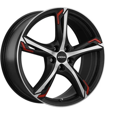Felgi RONAL r62 red 5x110 8x19 et33 jetblack matt front diamond cut