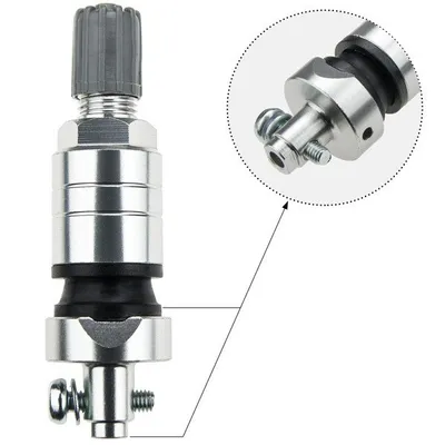 Zawór pod czujnik ciśnienia tpms uni-sensor 2 cub tpms-17 silver