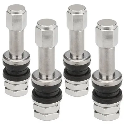 Zawór do felg srebrny x2 series silver edition (skręcany, metalowy tr48e) - 4 szt - CARBONADO