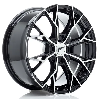 Jr wheels jr49 17x8 et20-40 4h blank gloss black machined face