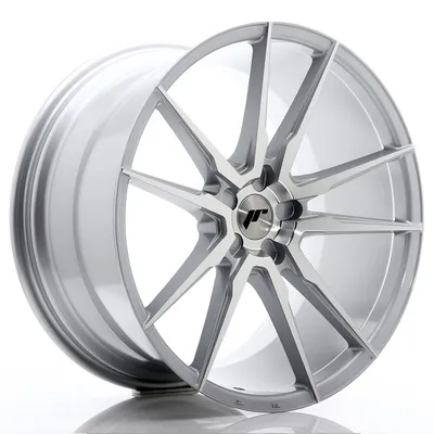 Jr wheels jr21 21x11 et15-55 5h blank silver machined face