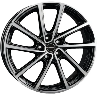 Felgi BORBET v 5x108 7x19 et38 black polished glossy