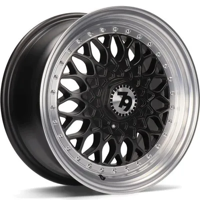 Felgi SEVENTY9 sv-e 4x100 7x15 et30 matt black front polished lip polished
