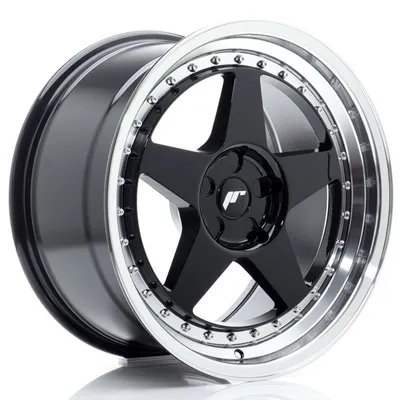 Felgi JAPAN RACING jr6 18x9 et20-35 5h blank gloss black w/machined lip