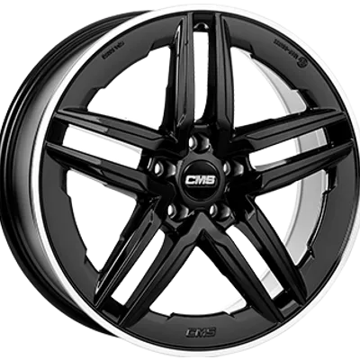 Felgi CMS c29-aero 5x108 8.5x19 et45 gloss black polished lip