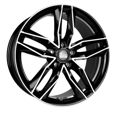 Felgi MAM rs3 5x112 8.5x20 et45 black front polish