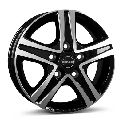 Felgi BORBET cwd 5x130 6x16 et68 black polished glossy