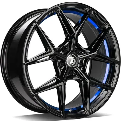 Felgi SEVENTY9 scf-b 5x120 8.5x19 et30 black glossy blue inner lip