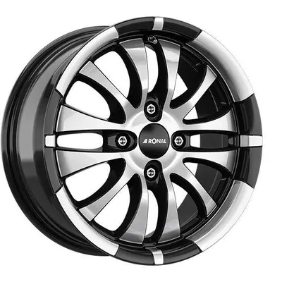 Felgi RONAL r59 4x108 6x15 et20 jetblack front diamond cut