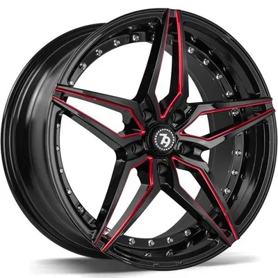 Felgi SEVENTY9 sv-ar 5x112 9.5x19 et38 black glossy milled red