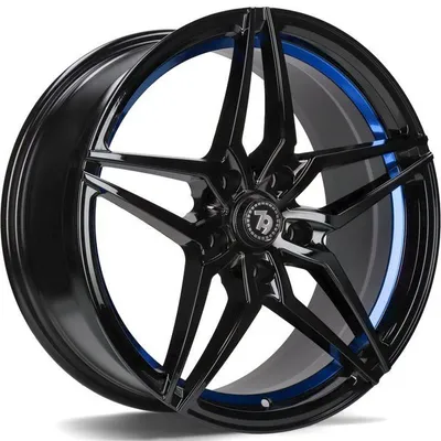 Felgi SEVENTY9 sv-a 5x120 8x18 et30 black glossy blue inner lip