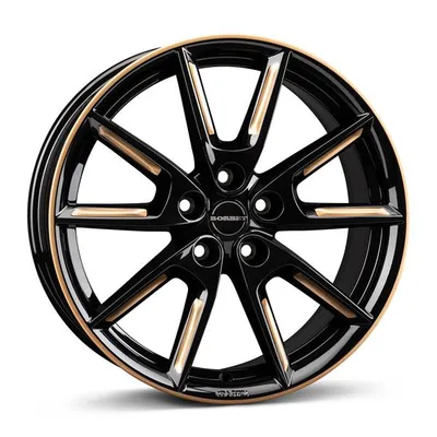 Felgi BORBET lx18 5x112 8x18 et44 black glossy gold spoke rim