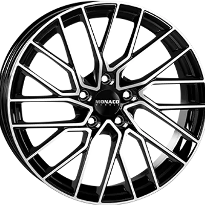 Felgi monaco gp11 5x112 8x18 et45 gloss black polished
