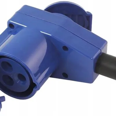Wtyczka CEE Schuko 230V 16A Kątowa Żeńska Z Klapką