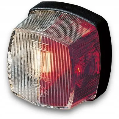 Lampa Obrysowa 12V Hella 62x62x40 mm Czerwono-biała