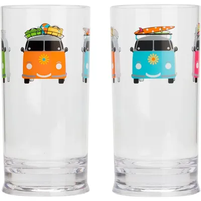 Szklanka Flamefield Campers Smiles Wysoka 480 ml 2 szt.