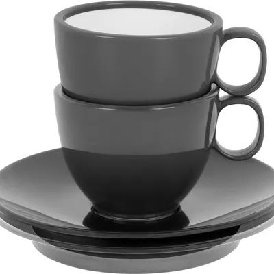 Filiżanka I Spodek Brunner Espresso Czarny 2 szt.