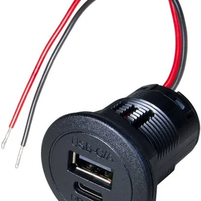 Gniazdo Elekt.wewn. Usb-c/a 12-24V/5V 3,6A