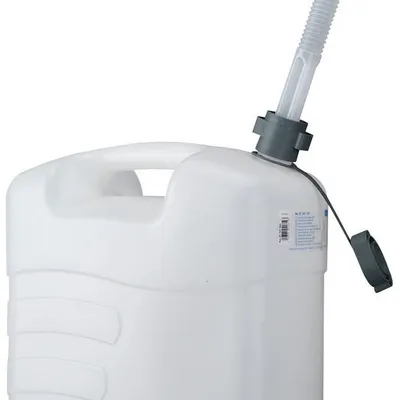 Kanister 20L Z Lejkiem I Kranikiem Biały 40x20x42cm