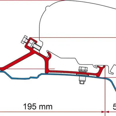 Adapter Markizy Fiamma F65/80 Master, Movano 2010- L2-H2