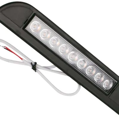 Lampka 12V LED NAD Wejście Carbest Czarna 231 mm