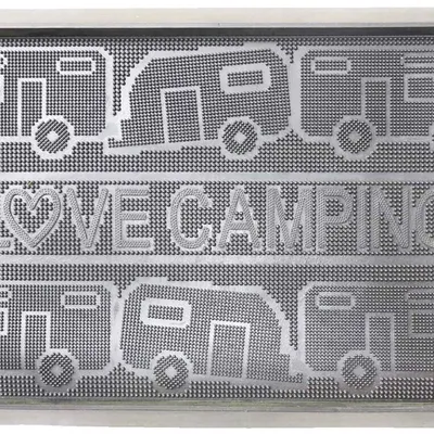 Wycieraczka DO Butów 40x60x3 cm Szara Guma I Love Camping