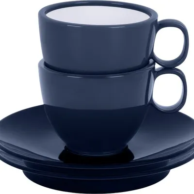 Filiżanka I Spodek Brunner Espresso Granat 2 szt.