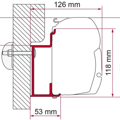 Adapter Markizy Fiamma F45 Eura Mobil Dachowy