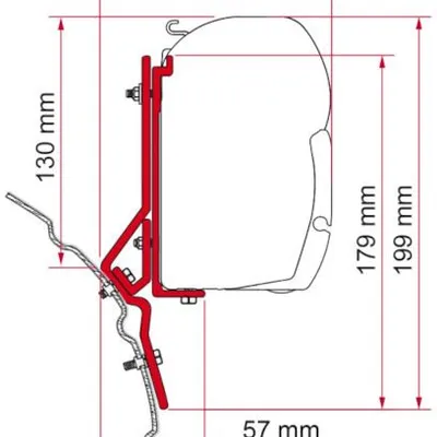 Adapter Markizy Fiamma F45 VW T4 Multivan