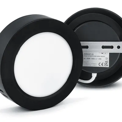 Lampa natynkowa LED okrągła 6W 4000K DL-1 czarna