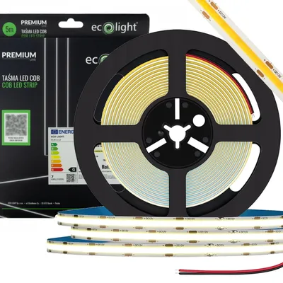Taśma LED COB 12V 320 7W/m 3000K 735lm IP67 5m