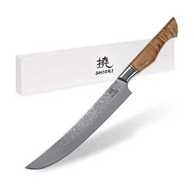 Nóż rzeźniczy Shiori 撓 Niku by Jakub Suchta - wielowarstwowa stal damasceńska