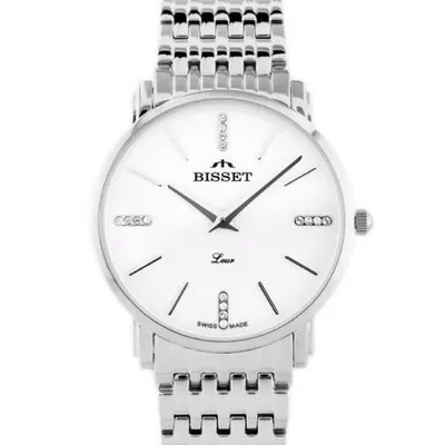 ZEGAREK DAMSKI BISSET BSBE54 - silver/white (zb554a)
