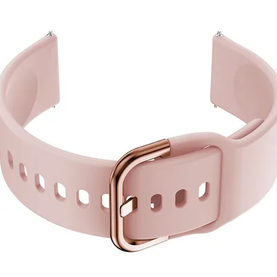Pasek gumowy do smartwatch U01 - różowy/rosegold - 18mm