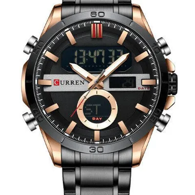 ZEGAREK MĘSKI CURREN 8384 (zc023c) - DUAL TIME + BOX
