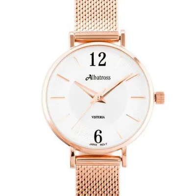 ZEGAREK DAMSKI ALBATROSS ABBC16 (za543e) rose gold / silver