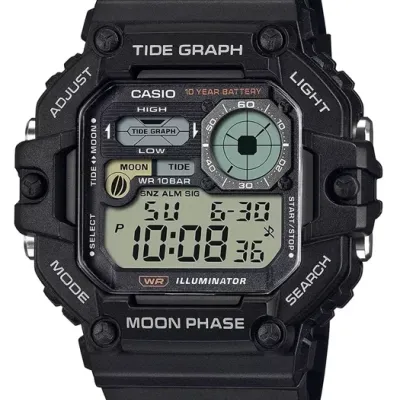 ZEGAREK MĘSKI CASIO Digital Moonphase WS-1700H-1AV + BOX