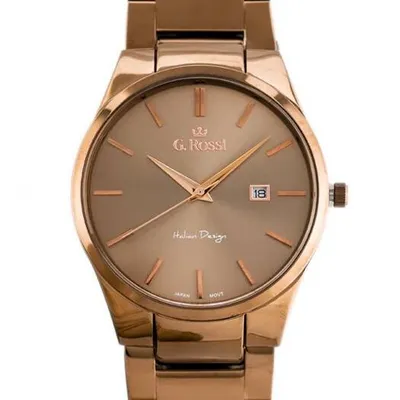 ZEGAREK G. ROSSI - 8245B2-2B3 (zg259f) brown + BOX
